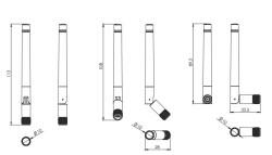 2.4-5.0-6.0 GHz WIFI 6E / WIFI 7 ISM Ground Plane Independent Conector Mount Antenna - 3