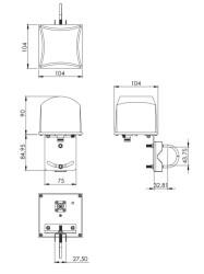 2.4/5.0 GHz WiFi / BT / ZigBee / ISM Yönlü Anten, LMR195 Kablo, RF Konnektör - 2