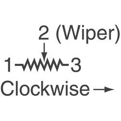 1 kOhms 0.5W, 1/2W PC Pins Through Hole Trimmer Potentiometer Cermet 25 Turn Top Adjustment - 2