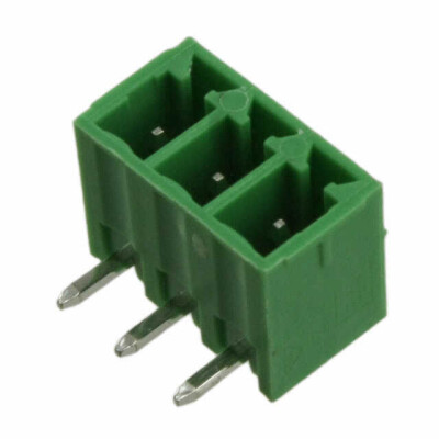 3 Position Terminal Block Header, Male Pins, Shrouded (4 Side) 0.150