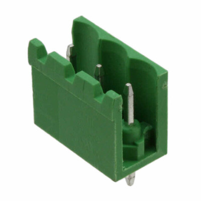 3 Position Terminal Block Header, Male Pins, Shrouded (2 Side) 0.200