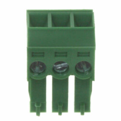 3 Position Terminal Block Plug, Female Sockets 0.150