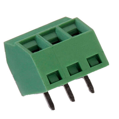 3 Position Wire to Board Terminal Block 55° (125°) Angle with Board 0.138