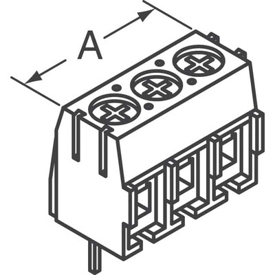 3 Position Wire to Board Terminal Block Horizontal with Board 0.197