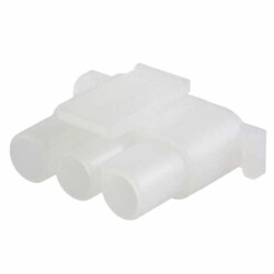 3 Rectangular Connectors - Housings Plug Natural 0.390