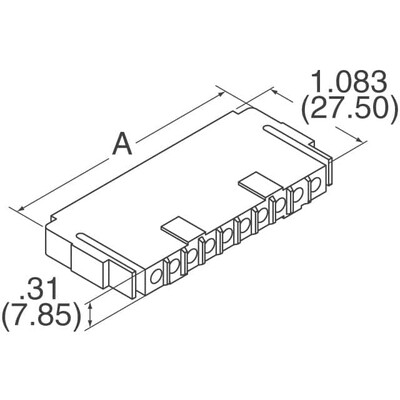 3 Rectangular Connectors - Housings Plug Black 0.197