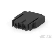 3 Rectangular Connectors - Housings Plug Black 0.197