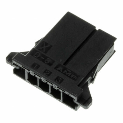 3 Rectangular Connectors - Housings Receptacle Black 0.150