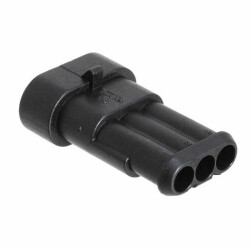 3 Rectangular Connectors - Housings Receptacle Black 0.236