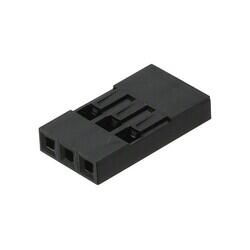 3 Rectangular Connectors - Housings Receptacle Black 0.100