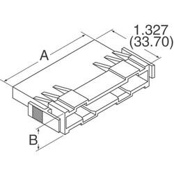 3 Rectangular Connectors - Housings Receptacle Black or Red 0.197