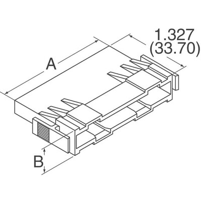 3 Rectangular Connectors - Housings Receptacle Black or Red 0.197