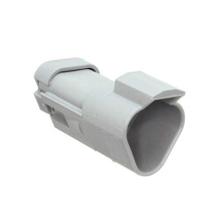 3 Rectangular Connectors - Housings Receptacle Gray - 1