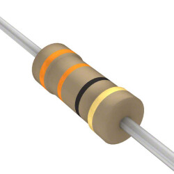 33 Ohms ±5% 0.25W, 1/4W Through Hole Resistor Axial Flame Retardant Coating, Safety Carbon Film - 1