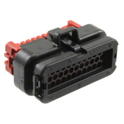 35 Rectangular Connectors - Housings Plug Black 0.157