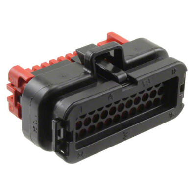 35 Rectangular Connectors - Housings Plug Black 0.157