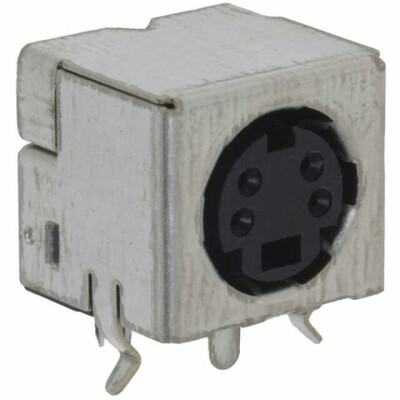 4 Position Circular Connector Receptacle, Female Sockets Solder - 1