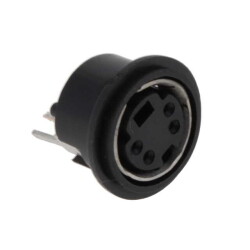 4 Position Circular Connector Receptacle, Female Sockets Solder - 1