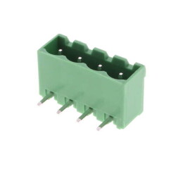 4 Position Terminal Block Header, Male Pins, Shrouded (4 Side) 0.197