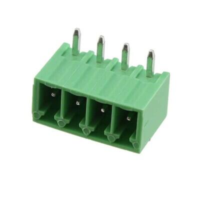 4 Position Terminal Block Header, Male Pins, Shrouded (4 Side) 0.138