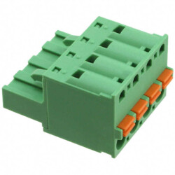 4 Position Terminal Block Plug, Female Sockets 0.200