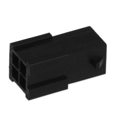 4 Rectangular Connectors - Housings Plug Black 0.118