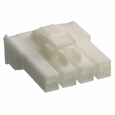 4 Rectangular Connectors - Housings Plug Natural 0.156