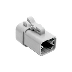 4 Rectangular Connectors - Housings Plug Gray - 1