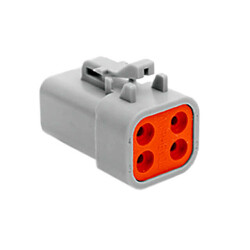 4 Rectangular Connectors - Housings Plug Gray - 2