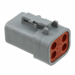 4 Rectangular Connectors - Housings Plug Gray - 1