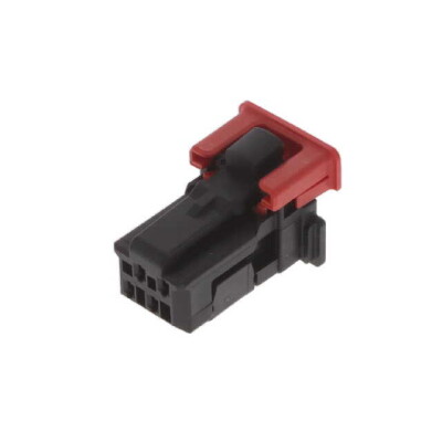 4 Rectangular Connectors - Housings Receptacle Black 0.100