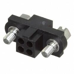 4 Rectangular Connectors - Housings Receptacle Black 0.079