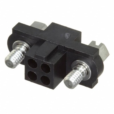 4 Rectangular Connectors - Housings Receptacle Black 0.079