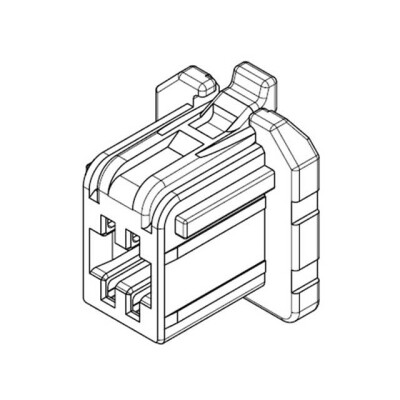 4 Rectangular Connectors - Housings Receptacle Black 0.049