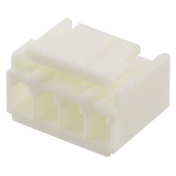 4 Rectangular Connectors - Housings Receptacle Natural 0.156