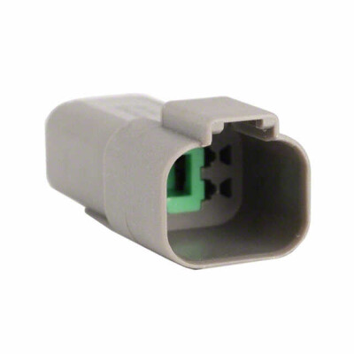 4 Rectangular Connectors - Housings Receptacle Gray - 1