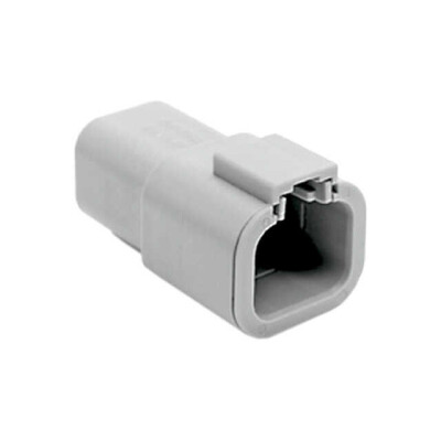 4 Rectangular Connectors - Housings Receptacle Gray - 1