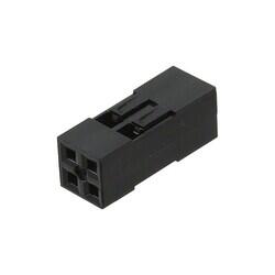 4 Rectangular Connectors - Housings Receptacle Black 0.100