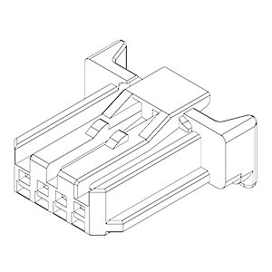 4 Rectangular Connectors - Housings Receptacle Black 0.079