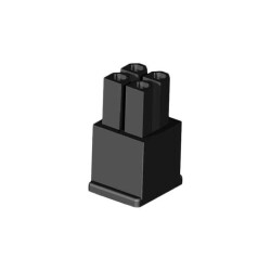 4 Rectangular Connectors - Housings Receptacle Black 0.118