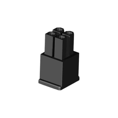 4 Rectangular Connectors - Housings Receptacle Black 0.118