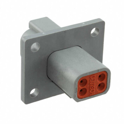 4 Rectangular Connectors - Housings Receptacle Gray - 1