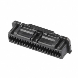 40 Rectangular Connectors - Housings Receptacle Black 0.049