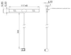 433MHz ISM / LoRa T Antenna, 1.5 dBi, SMA Male - 4