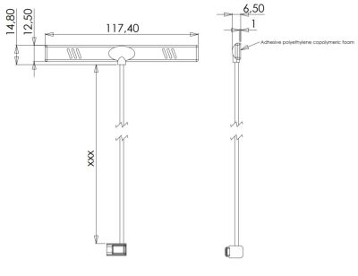 433MHz ISM / LoRa T Antenna, 1.5 dBi, SMA Male - 4