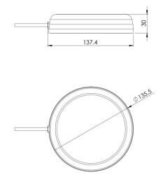 433MHz ISM / LoRa Mıknatıs Tabanlı Anten, RG58 Kablo, SMA Erkek - 3