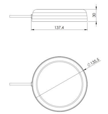 433MHz ISM / LoRa Mıknatıs Tabanlı Anten, RG58 Kablo, SMA Erkek - 3