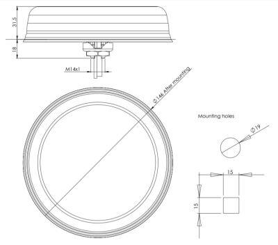 433MHz ISM / LoRa Antenna, RG58 Cable, SMA Male - 3