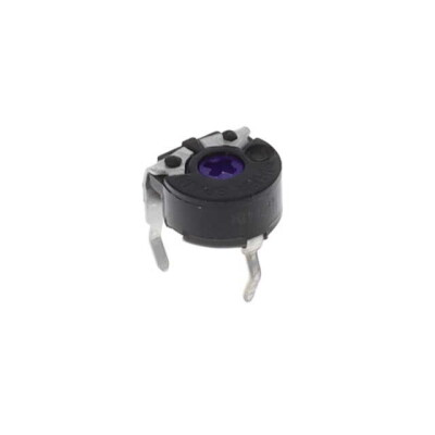 4.7 kOhms 0.1W, 1/10W PC Pins Through Hole Trimmer Potentiometer Carbon 1.0 Turn Top Adjustment - 1