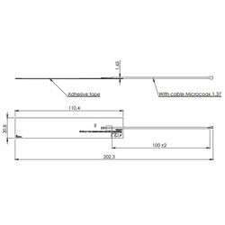 4G LTE / 3G / 2G Esnek Ultra İnce PCB Anten, SMA Plug (Male) Konnektör - 3